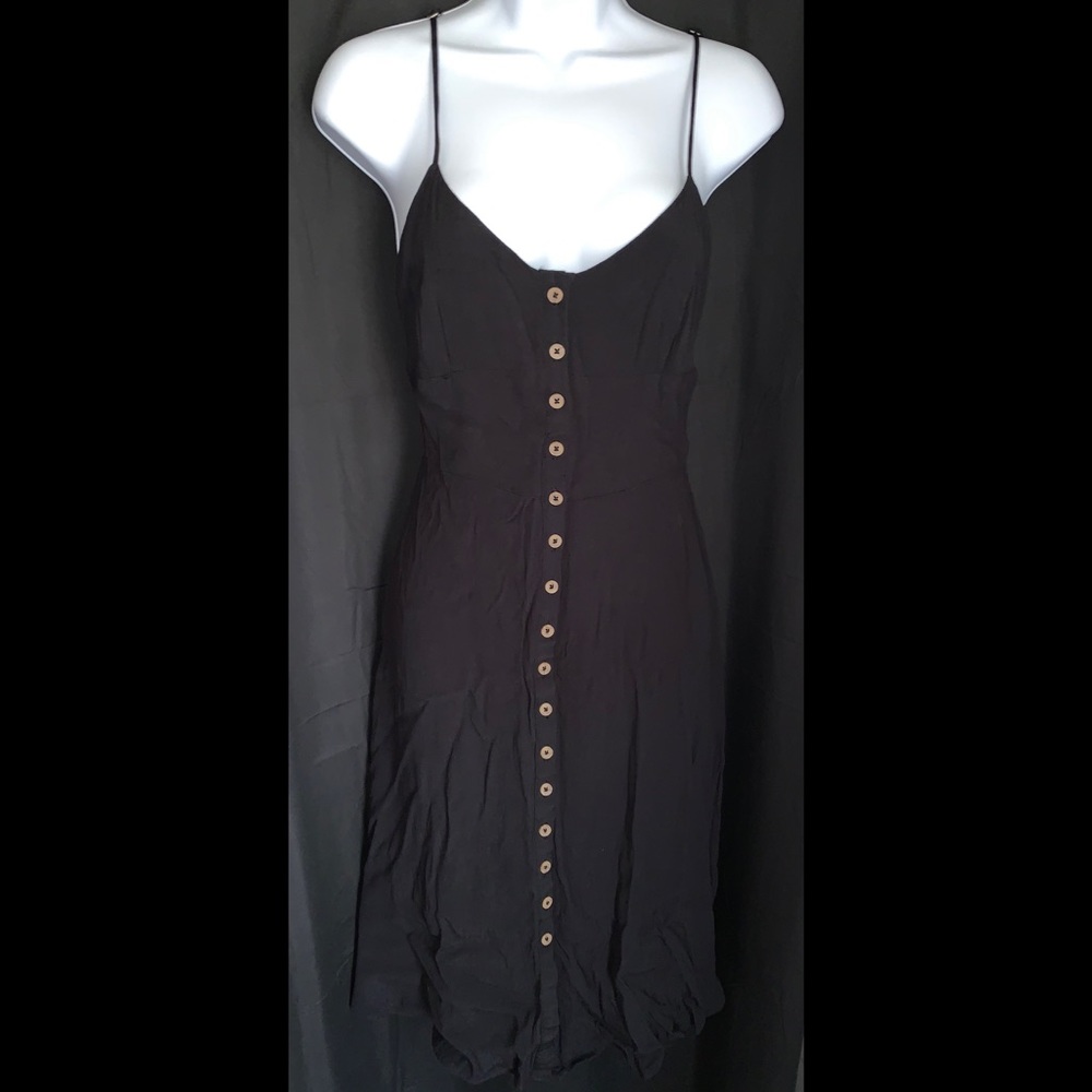 Forever 21 button front tie back midi dress